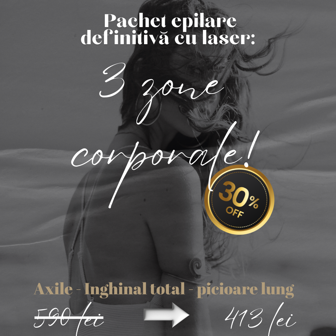 Pachet Epilare Definitivă Laser - Axile + Inghinal Total + Picioare Lung