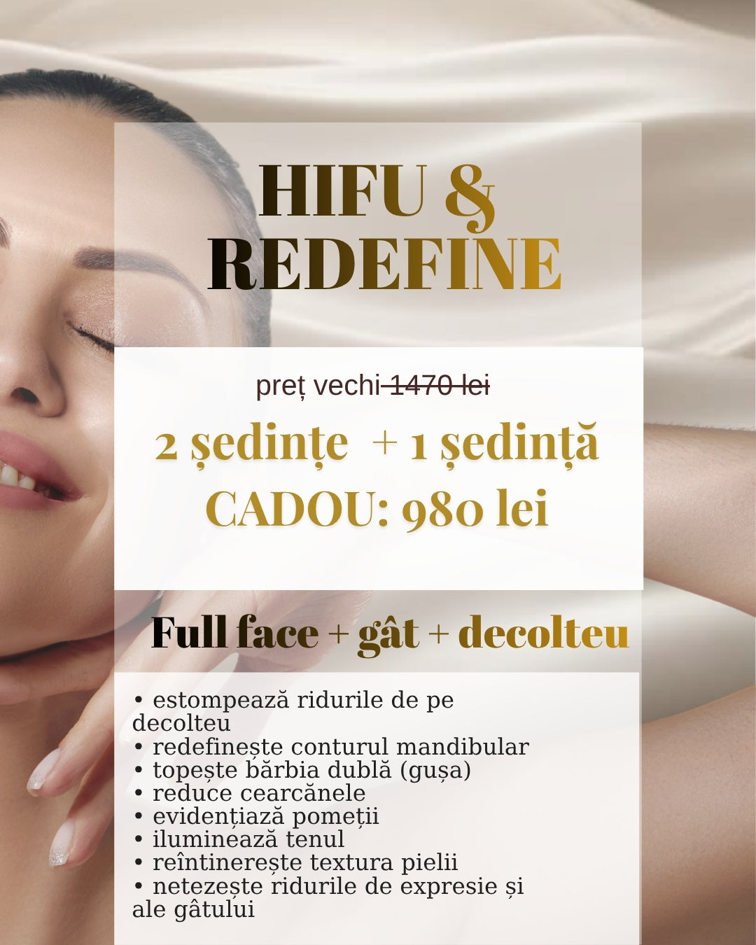✨ HIFU Timisoara – 2 Ședințe + 1 sedința  CADOU!